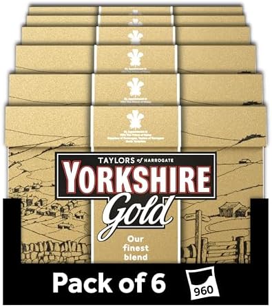 Yorkshire Tea Gold, 6 Boxes of 160 Tea Bags (Total 960 Bags)
