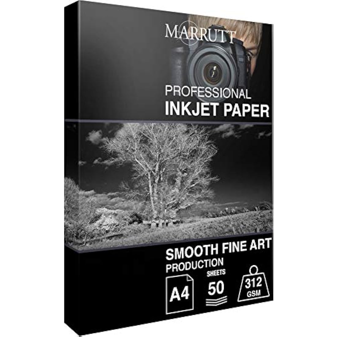 Marrutt 312gsm Smooth Fine Art Production Inkjet Photo Paper (A4-50 Sheets)