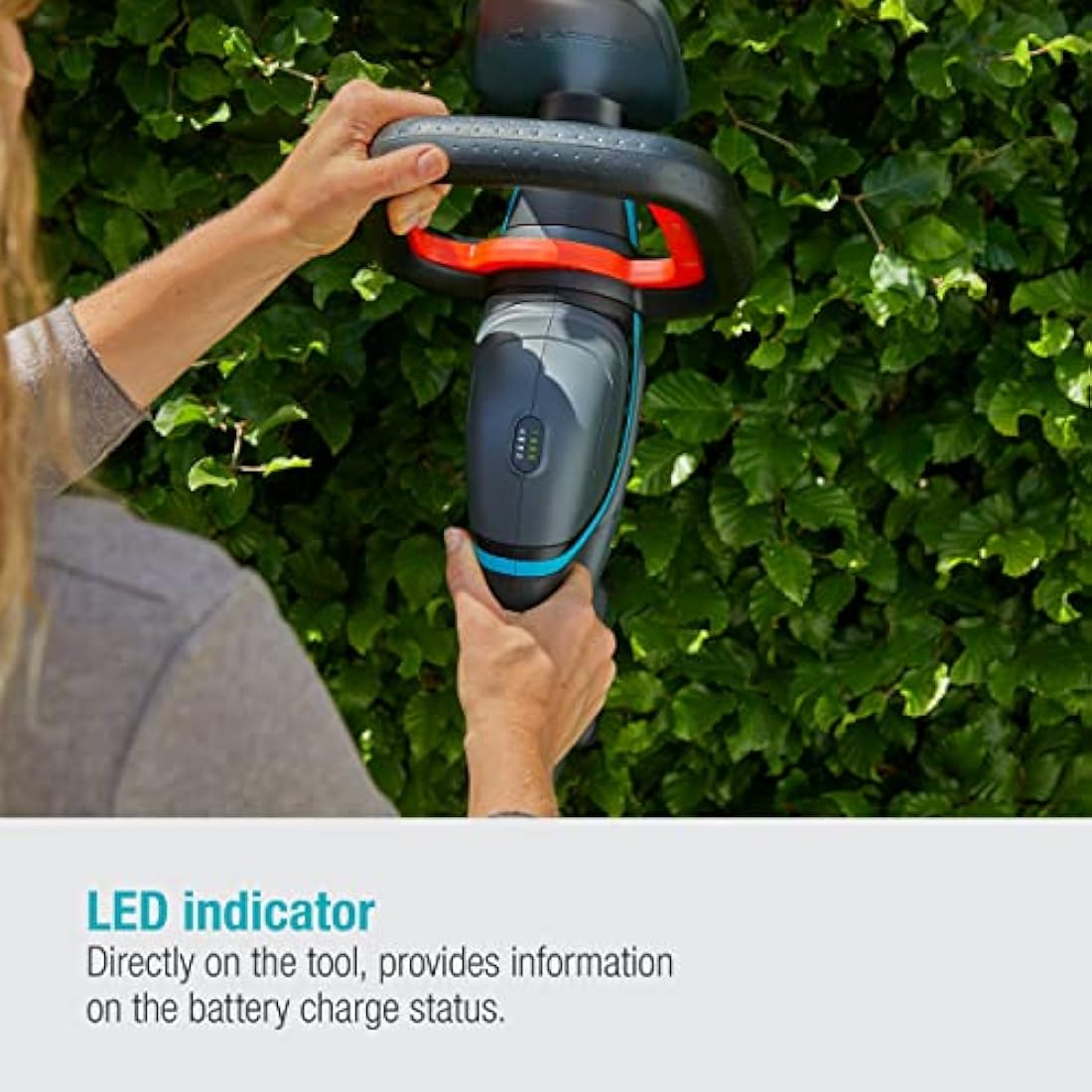 Gardena Battery Hedge Trimmer ComfortCut 60 18V P4A without battery: Hedge trimmer with ergonomic handle & impact protection, light in weight for easier handling, including 18 V P4A battery (14731-20)