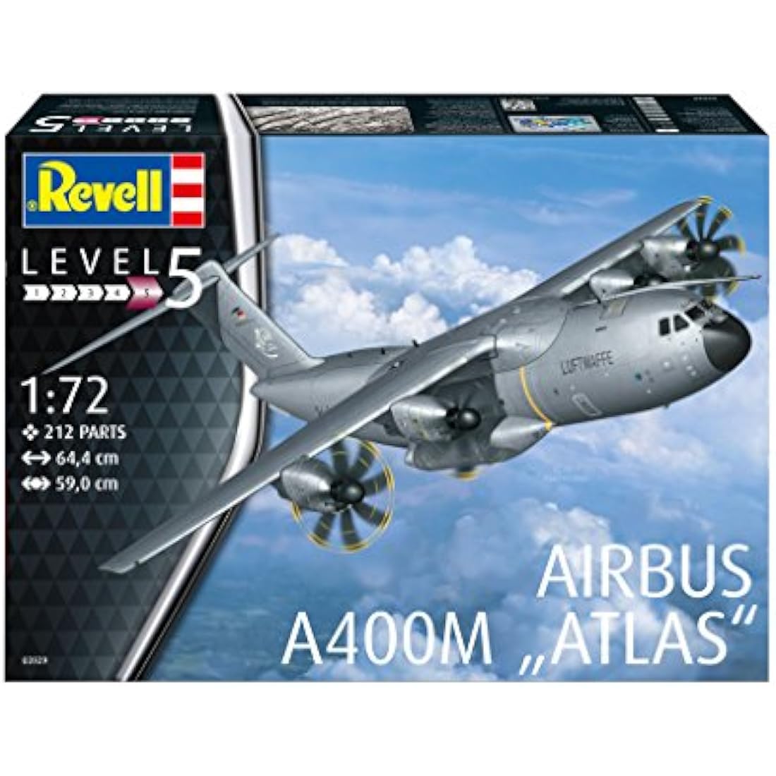 Revell 03929 Airbus A400M ATLAS 1:72 Scale Unbuilt/Unpainted Plastic Model Kit