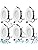 Recessed LED Ceiling Light, IP65 Soffit Bathroom Lights, 7W Waterproof Spotlights Downlight for Bathroom Shower Kitchen, Cut Φ70-90mm Hole, 6 Pack [6000K Cool White]