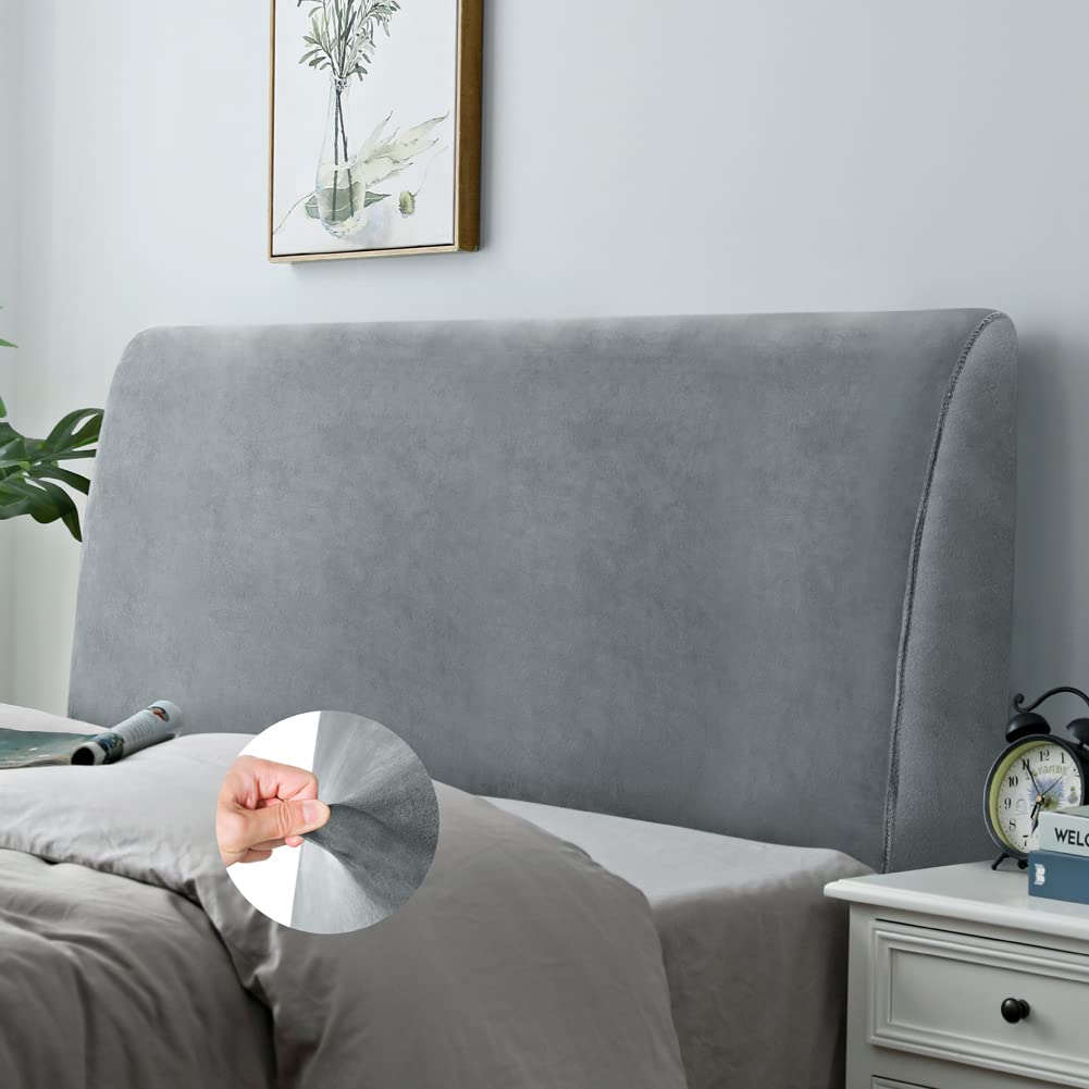 DUJUIKE Headboard Cover for California King Bed, Stretch Bed Headboard Slipcover, Dustproof Protector Cover for Linen Tufted Upholstered Headboard