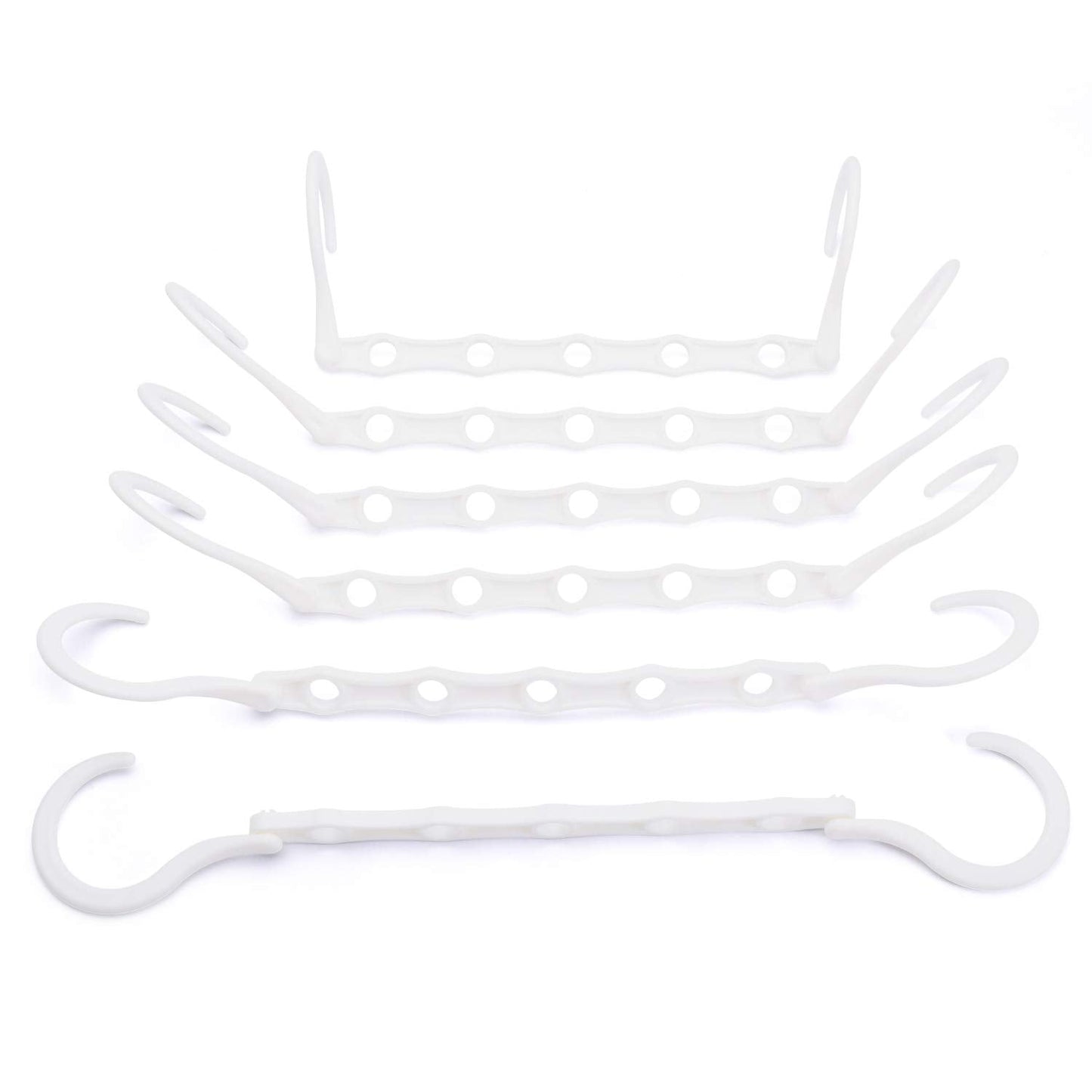 HOUSE DAY Space Saving Hangers 10 Pack, White Magic Hanger Hooks