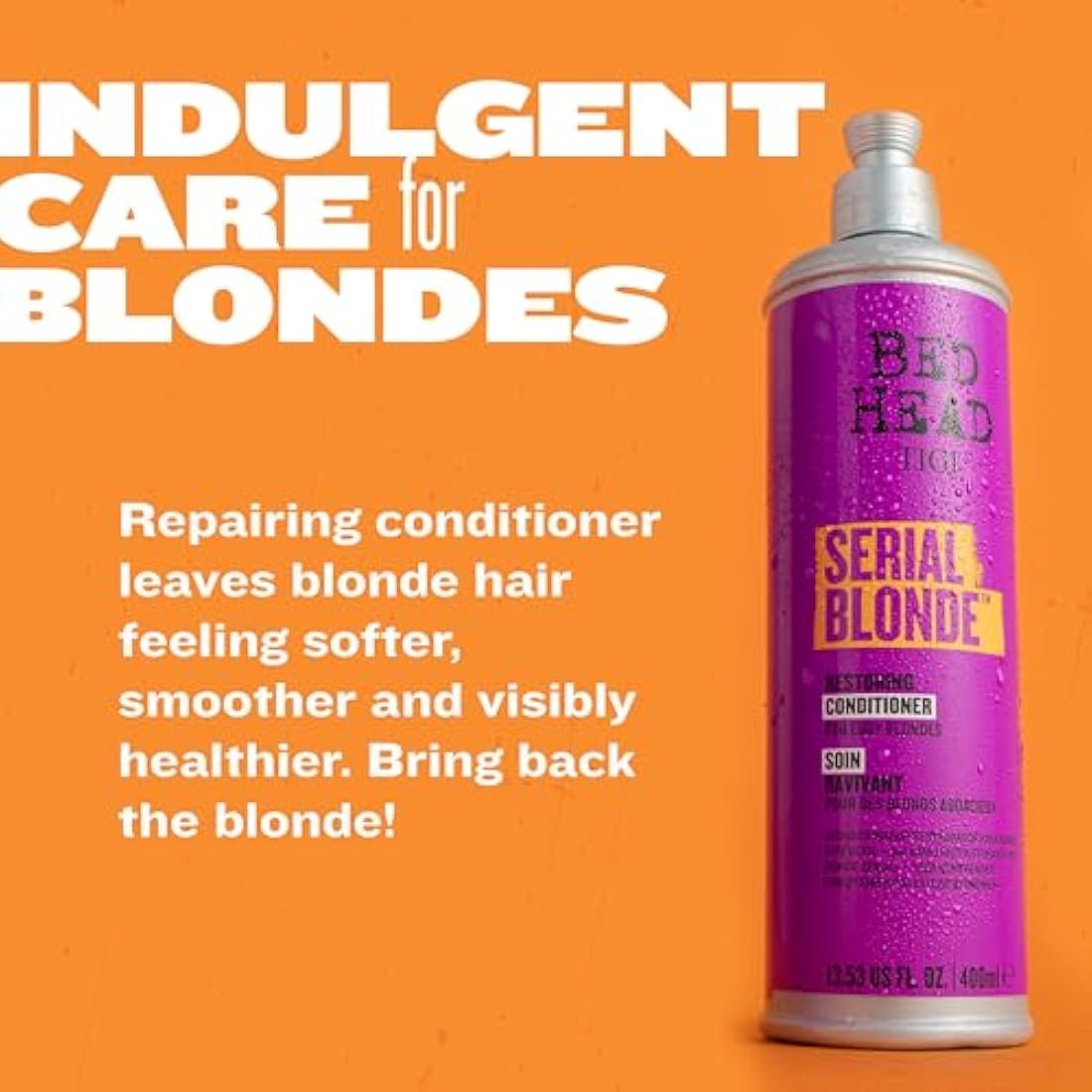 Bed Head by TIGI - Serial Blonde Conditioner - Ideal for Natural and Coloured Blonde Hair - 600ml