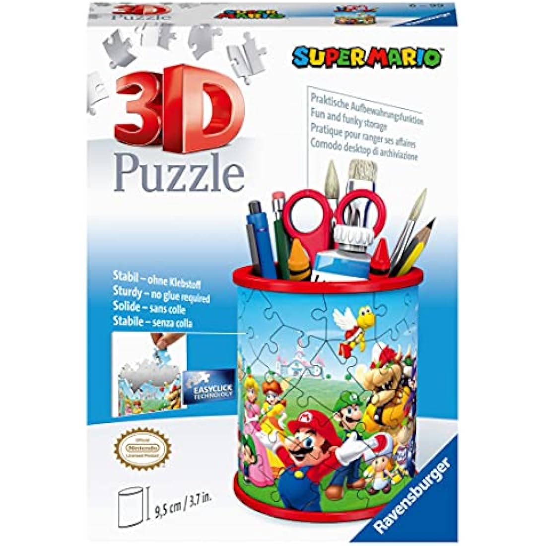 Ravensburger Super Mario Brothers Pencil Pot 3D Jigsaw Puzzles for Kids Age 6 Years Up - 54 Pieces - No Glue Required