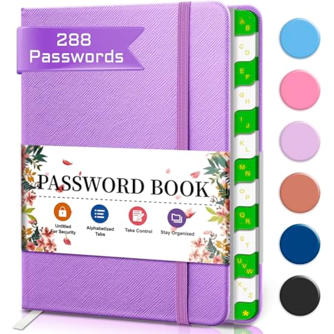 Password Keeper Journal Notebook for Computer & Website Logins Purple