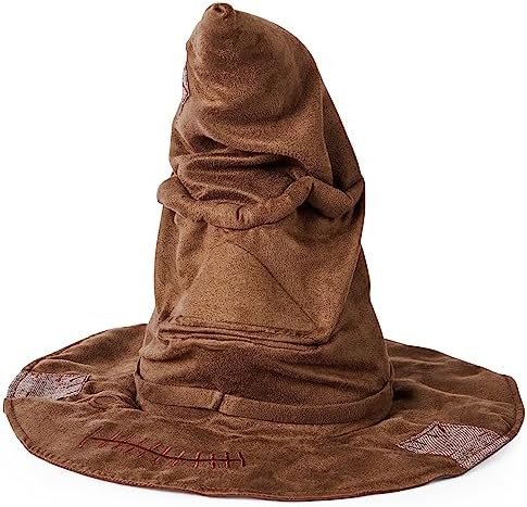 Wizarding World, Talking Sorting Hat with 15 Phrases for Harry Potter Pretend Play Kids’ Fancy Dress Role Play Toys for Ages 5 and up, Brown