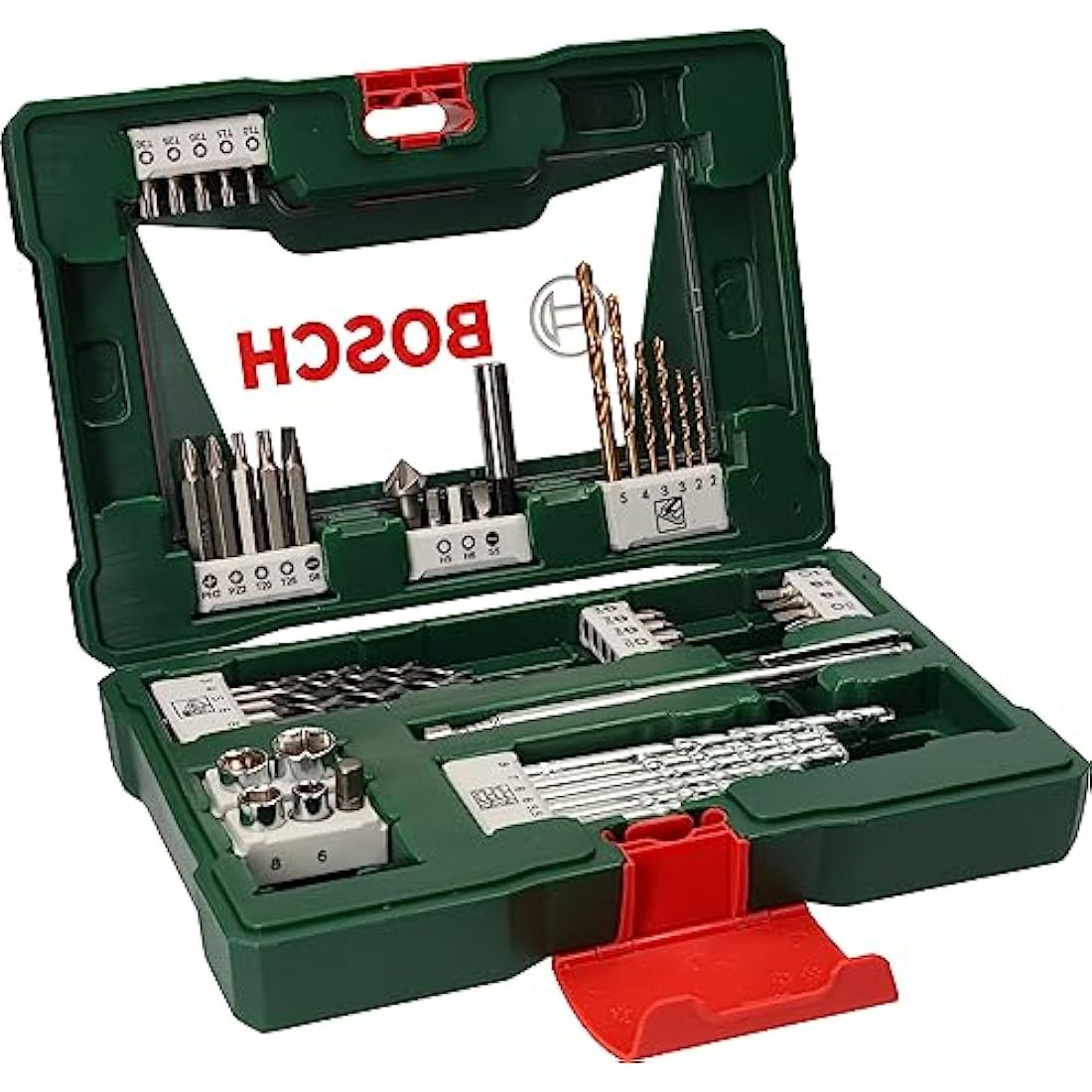 Bosch 48 pcs. Titanium Drill and Screwdriver Bit Set V-Line (with Magnetic Rod, for Wood, Masonry and Metal, Accessories Drills and Screwdrivers)