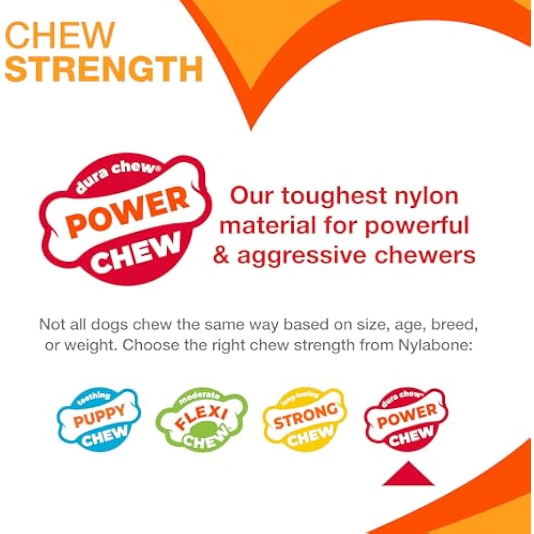 Nylabone Dura Chew Extreme Tough Dog Chew Toy Bone, Bacon Flavour, M, for Dogs Up to 16 kg