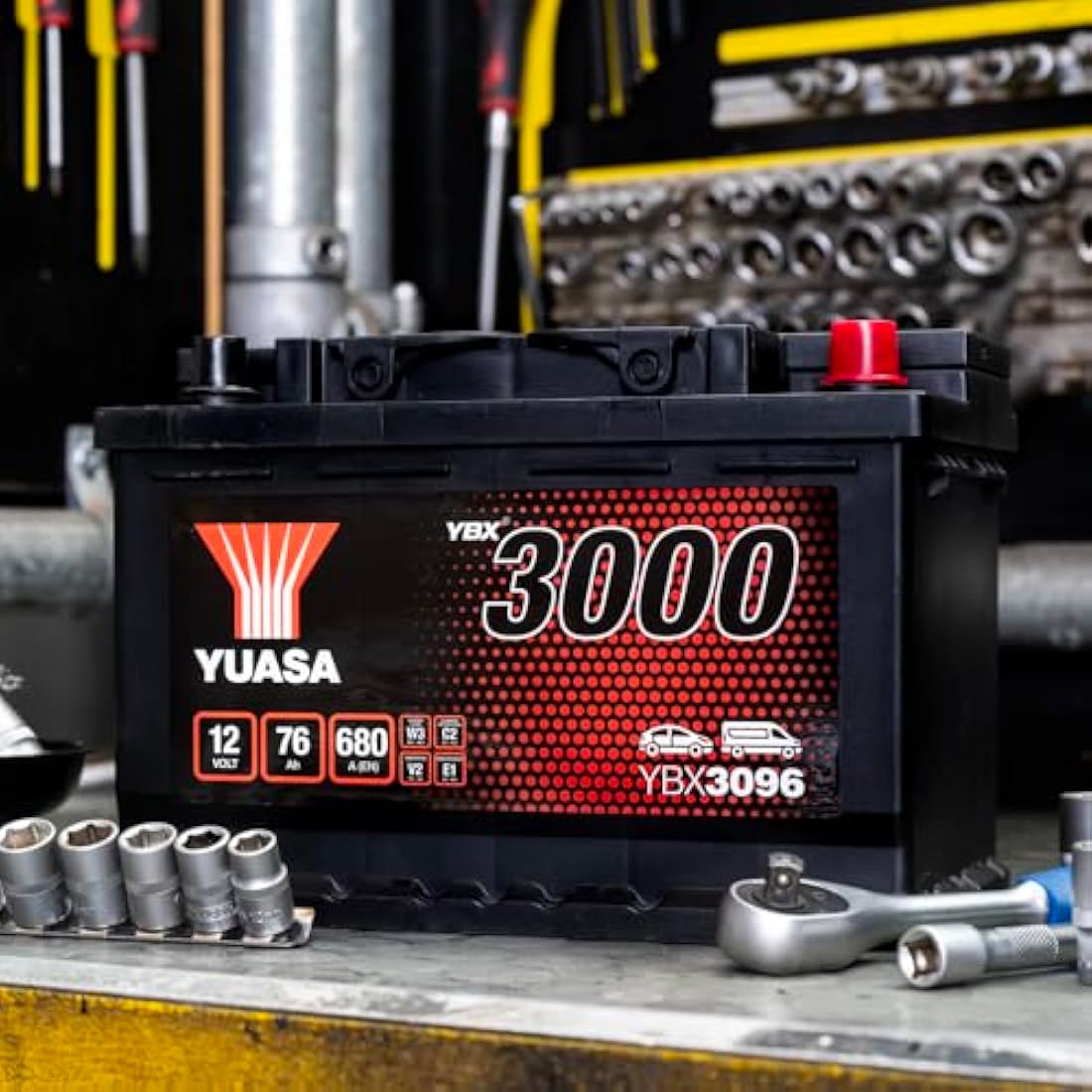 Yuasa YBX3096 12V 76Ah 680CCA Sealed Maintenance Free Car Battery