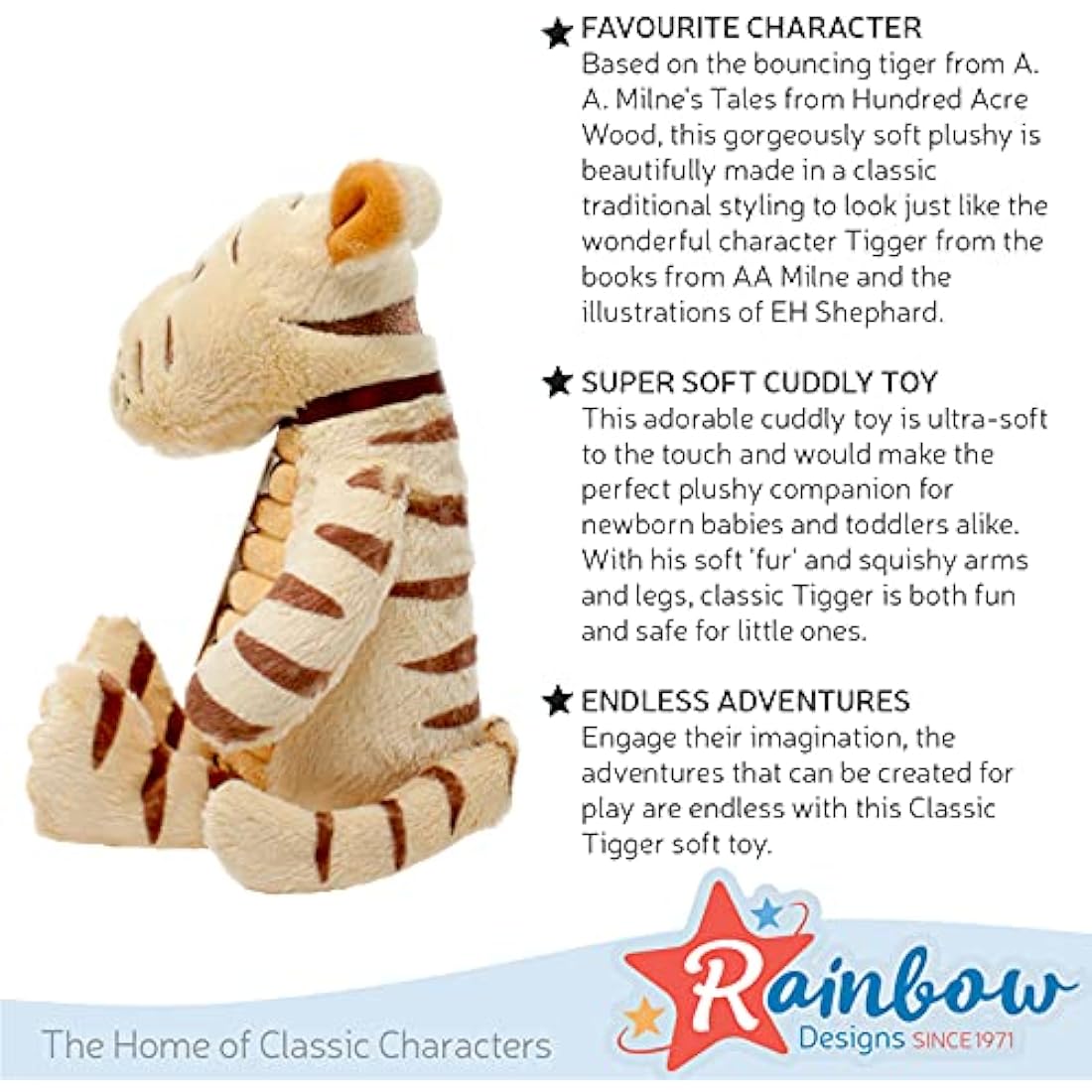 Rainbow Designs DN1471 Winnie The Pooh & Friends Pooh Classic Tigger Soft Toy (12Cm),Brown