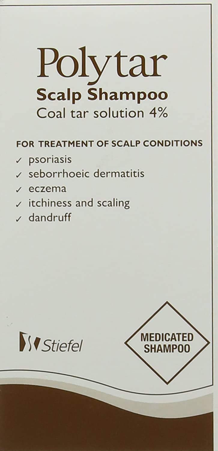 Polytar Scalp Shampoo, For Scalp Conditions, Reduces Itching, Inflammation and Scales, Shampoo Treats Psoriasis, Seborrhoeic Dermatitis, Eczema and