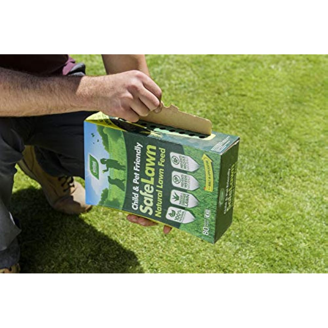 Westland 20400352 SafeLawn Child and Pet Friendly Natural Lawn Feed 80 m2, Green, 2.8 kg