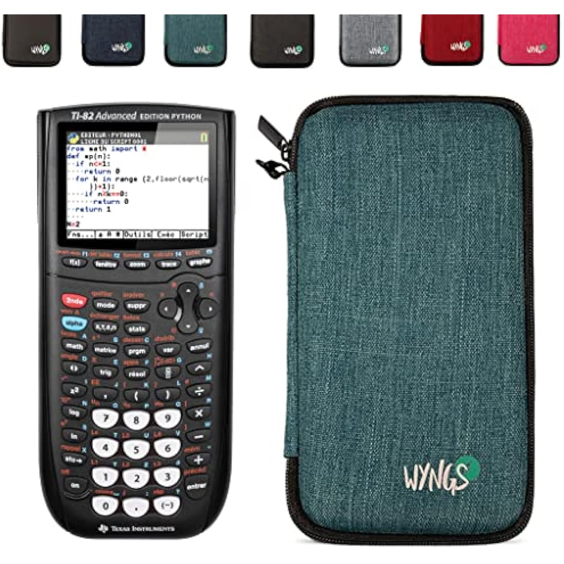 CALCUSO Basic Set Turquoise with Graphing Calculator TI-82 Advanced Python Edition