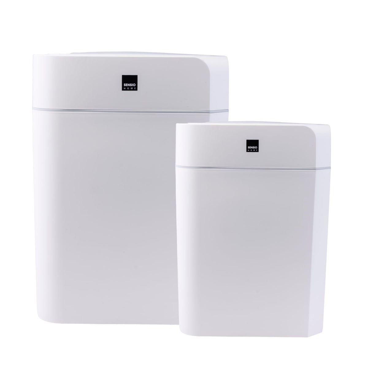 Sensio Home Value 2 Pack 12L+16L Waterproof Motion Sensor Trash Cans Dust Bins with Auto Lids, Automatic Garbage Bins for Bedroom Kitchen Bathroom