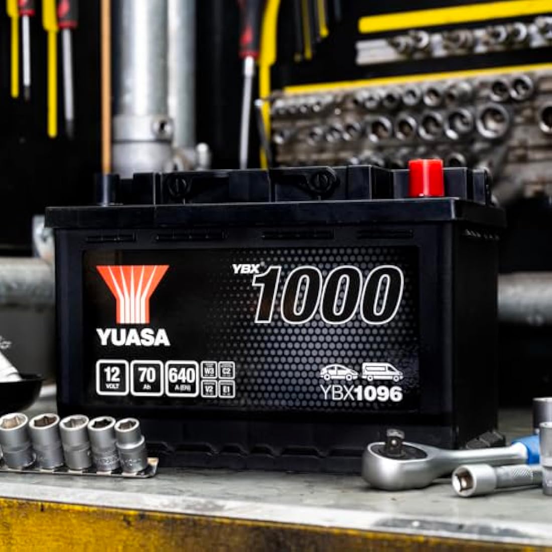 Yuasa YBX1096 12V 70Ah 640CCA Sealed Maintenance Free High Performance Car Battery