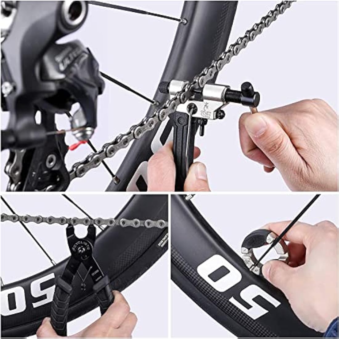 cyclists 27-Piece Bicycle Repair Kit, Portable Tool Box Tool Set, Tyre Chain Assembly, Repairs Bike Tool, with Carry Case