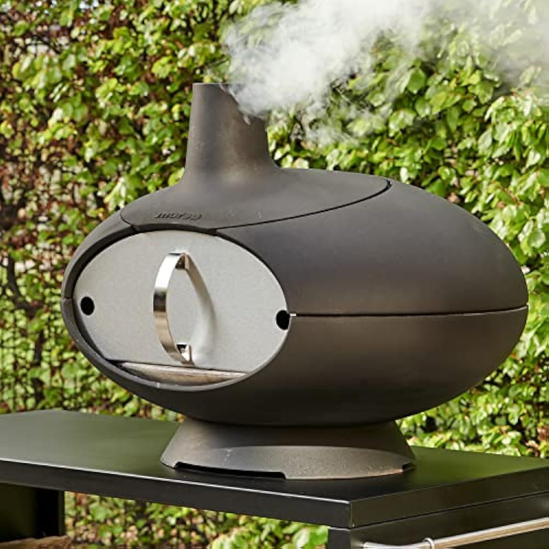 Morsø Door Cover for Morsø Forno Outdoor Oven, Allows for Smoking, Roasting and Baking, Clean Design in Stainless Steel