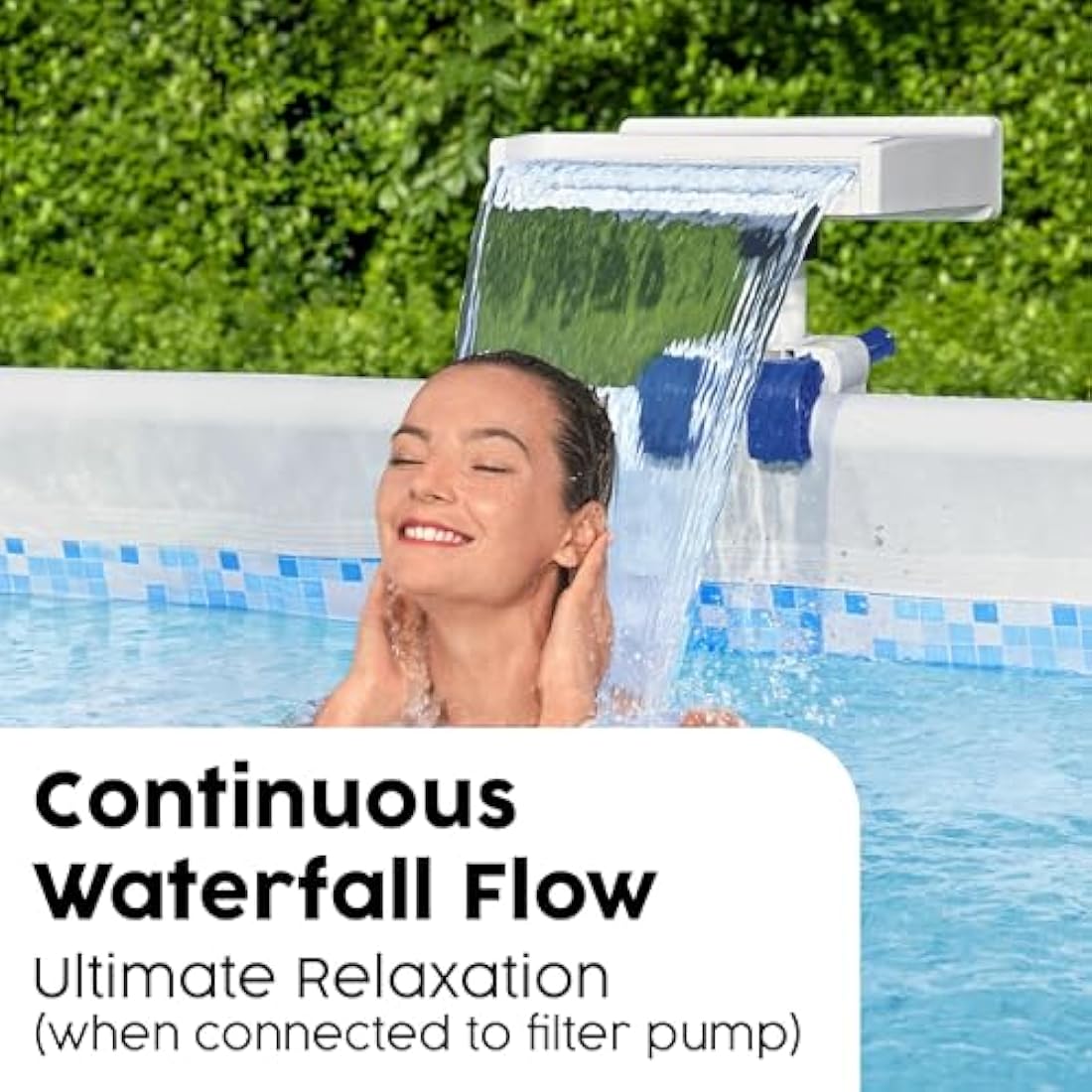 Bestway | Soothing LED Pool Waterfall for Above Ground Pools, 34.5cm x 249cm x 32cm