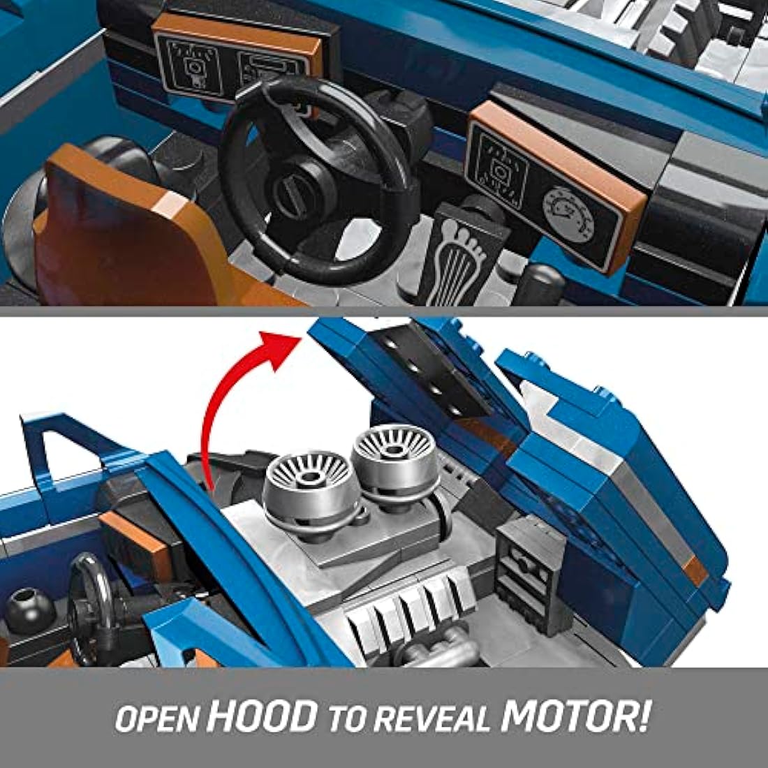 MEGA Hot Wheels Collectible Monster Truck Building Toy for Adults 1:18 Scale Bigfoot with Deluxe Features, for Fans and Collectors, HHD20