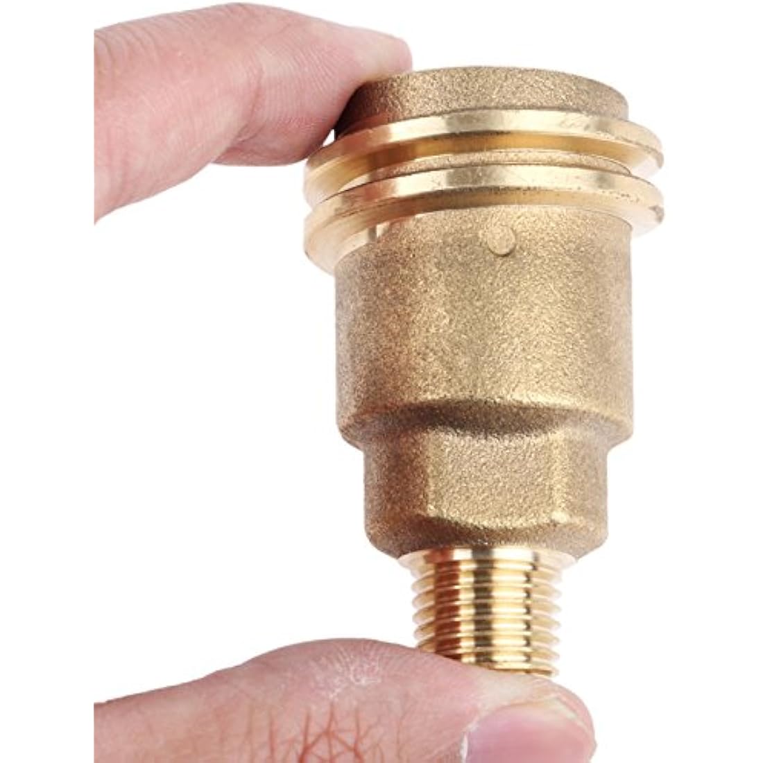 Brass QCC1 ACME Nut Propane Gas Fitting Adapter with 1/4 Inch Male Pipe Thread Solid Brass Outdoor Cooking Propane Adapter