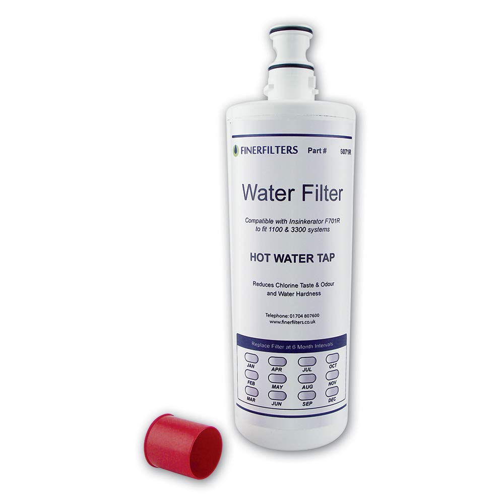 Finerfilters FF-40 Water Filter Cartridge Compatible with InSinkErator F-701R and F-201R Hard Water Filter to fit ISE Instant Boiling Hot Tap Systems