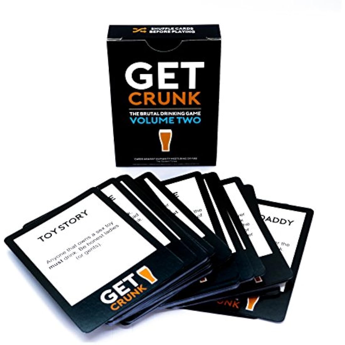 Get Crunk Volume 2 - The Brutal Card Drinking Game for Students, Pre Drinks, Stag & Hen Parties. You will be abused!