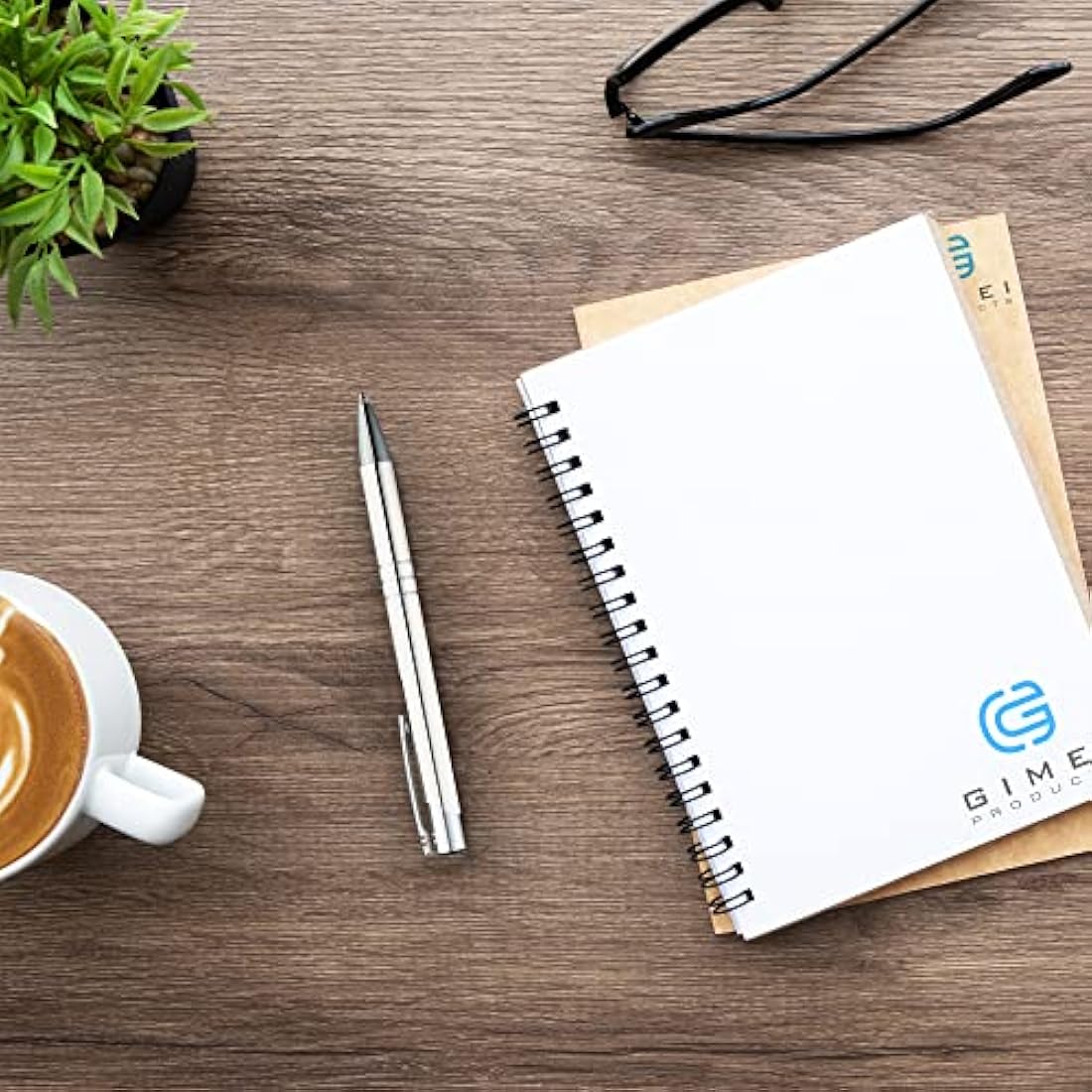 GIMEI Metal Ballpoint Pen Pack of 50 Premium Set High Quality for Easy and Soft Writing Blue Writing Ballpoint Pen White as a Visual Eye-Catcher