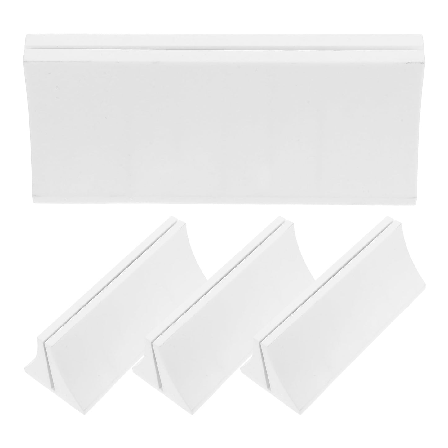 ULTECHNOVO 4 Pack Desktop Divider Bases Screen Divider Holder Brackets Reusable Partition Stand Base Support for Desk Privacy Panels Easy-Install