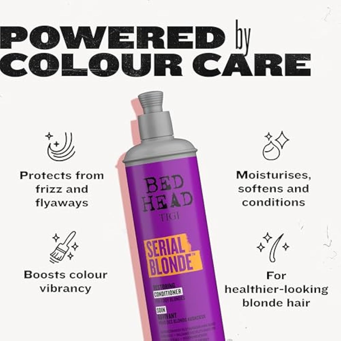 Bed Head by TIGI - Serial Blonde Conditioner - Ideal for Natural and Coloured Blonde Hair - 600ml