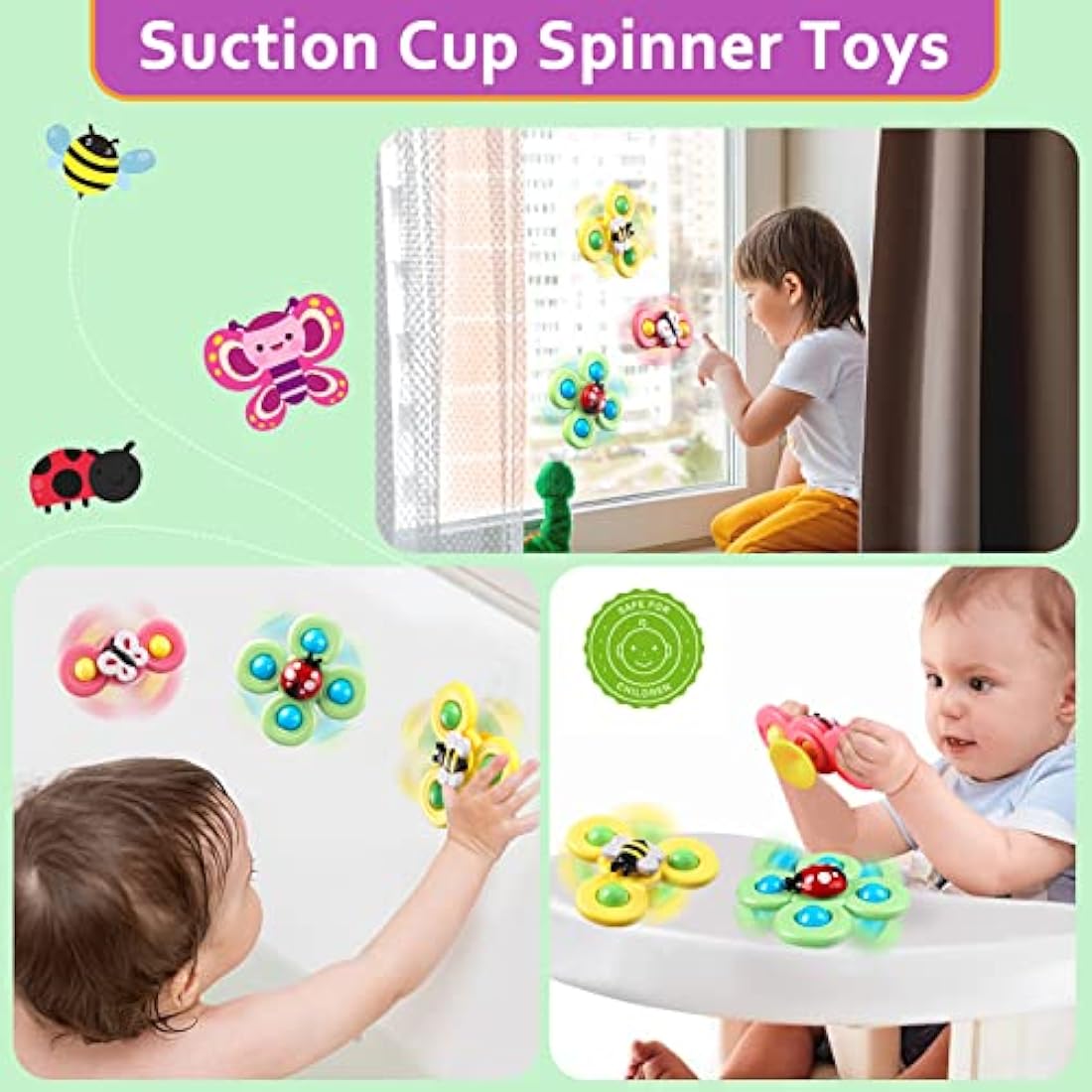 Weilim Baby Toys for 6 to 12 Months, Montessori Babies, Sensory Bins Toddlers 1-3, Pull String Teether Infants Bath in 1 Stacking Blocks Rings, Matching Eggs, Suction Cup Spinner Toy