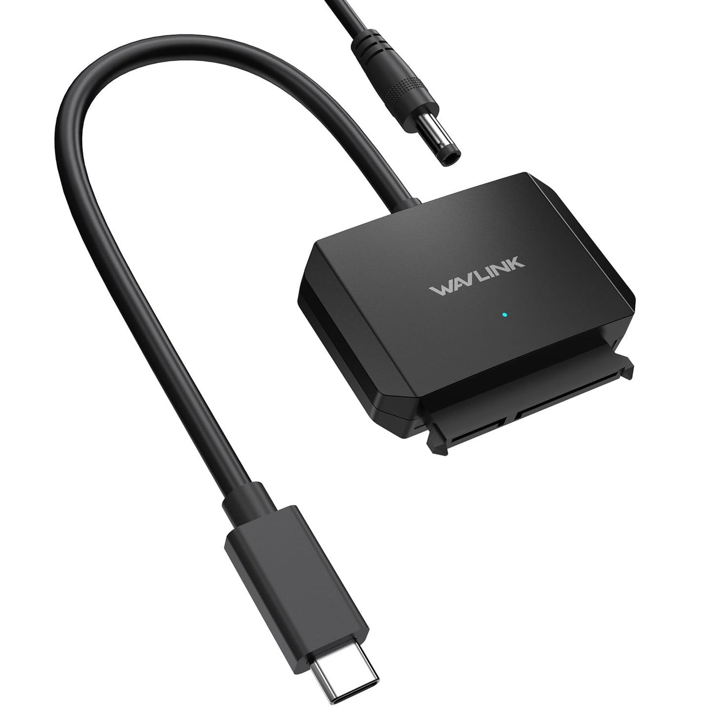 WAVLINK SATA to USB C Adapter Cable, USB C 3.0 to SATA III 5 Gbps Converter/Connector for 3.5" HDD & 2.5" HDD/SSD with 12V2A Power Adapter, Max 18TB,