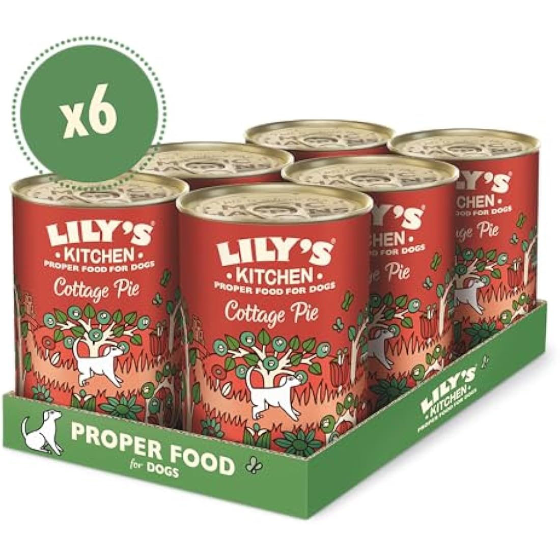 Lily's Kitchen Natural Adult Dog Food Wet Tins - Cottage Pie - Complete Meal Recipes (6 Tins x 400g)
