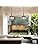 MZStech Modern Chandelier Light,Gold Copper Pendant Light Socket with Grey Glass Pendant Lamp Shade,LED Hanging Lamp