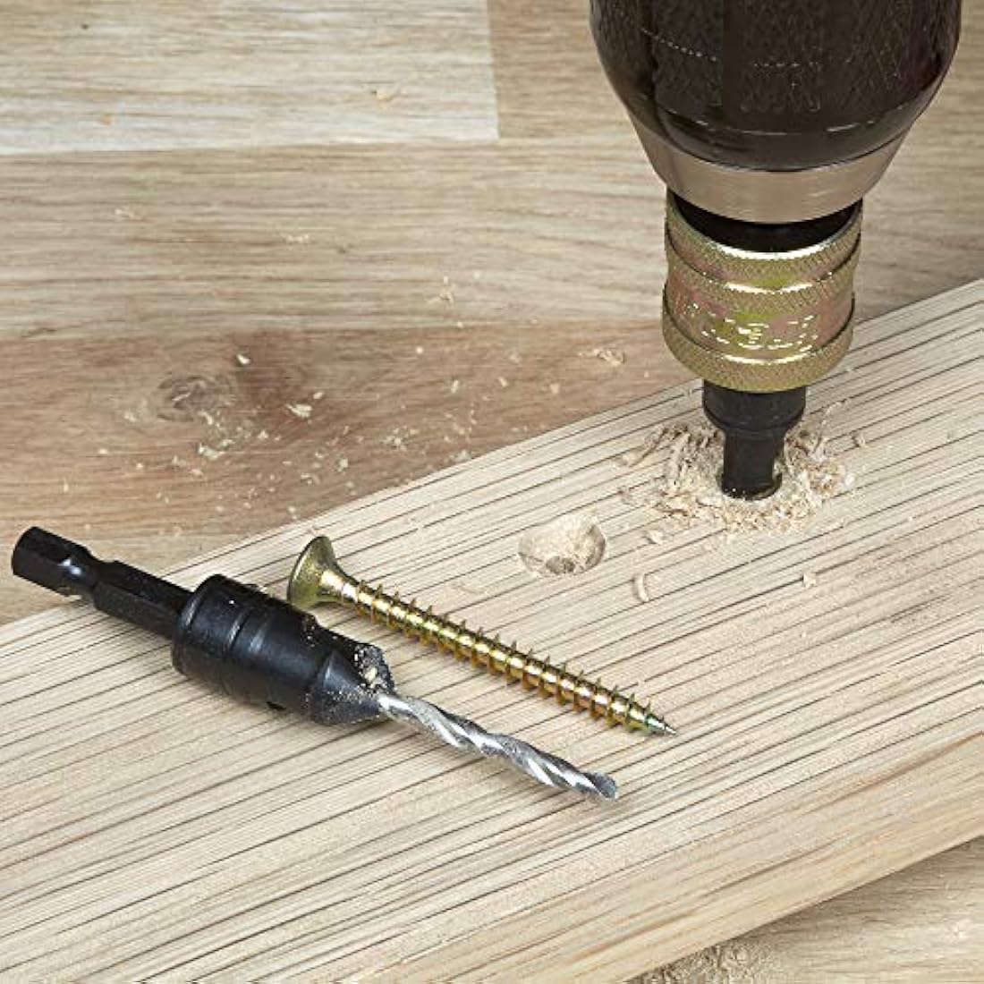 Trend Snappy 5-Piece Countersink & Drill Set for No4-No12 Gauge Screws, Quick Release, Pilot Holes & Countersinks in One Go, SNAP/CS/SET