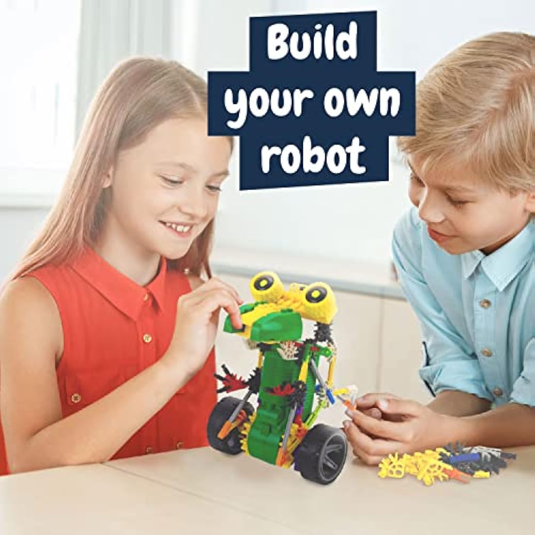Science4you Robotics Rexbot - Robot Building Toy for Kids Age 8-14, Kit with 106 pieces to Build Your Own Robot and Make it Move, Science Kit and STEM Toy for Kids 8+ years old