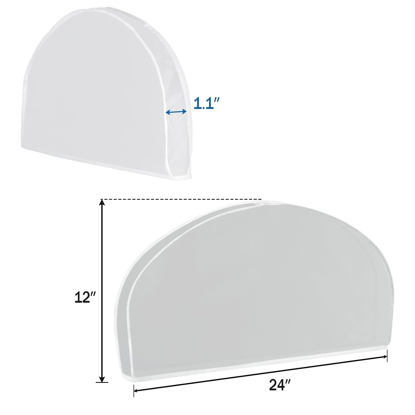Univivi Shoulder Covers for Clothes (Set of 30) Breathable Garment Dust Covers Protectors with 2" Gusset for Suit, Coats, Jackets, Dress Closet