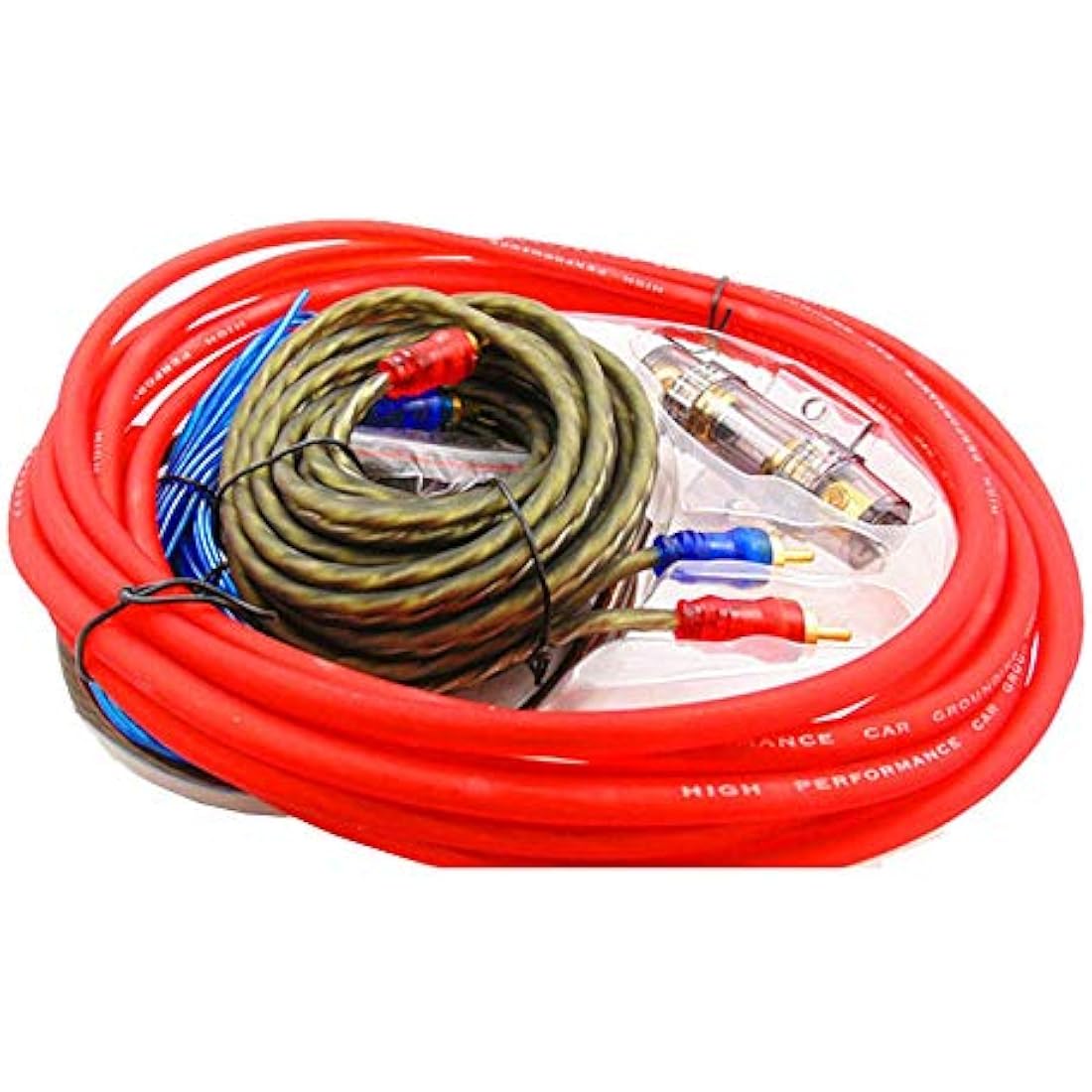 Mintice Car Amplifier Wiring Kit Audio Subwoofer AMP RCA Power Cable AGU FUSE 8 Gauge GA AWG Wire Install Connector Holder Automotive Van