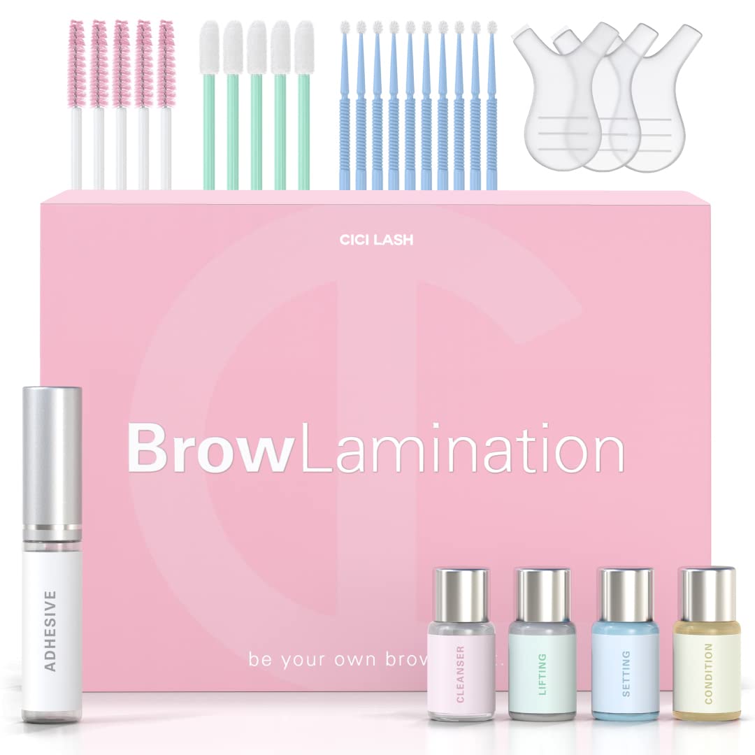 CICI Lash Professional Eyebrow Lamination Kit with Keratin Conditioning | Instant DIY Eye Brow Lift for Fuller, Thicker Brows | Easy to Use and Long