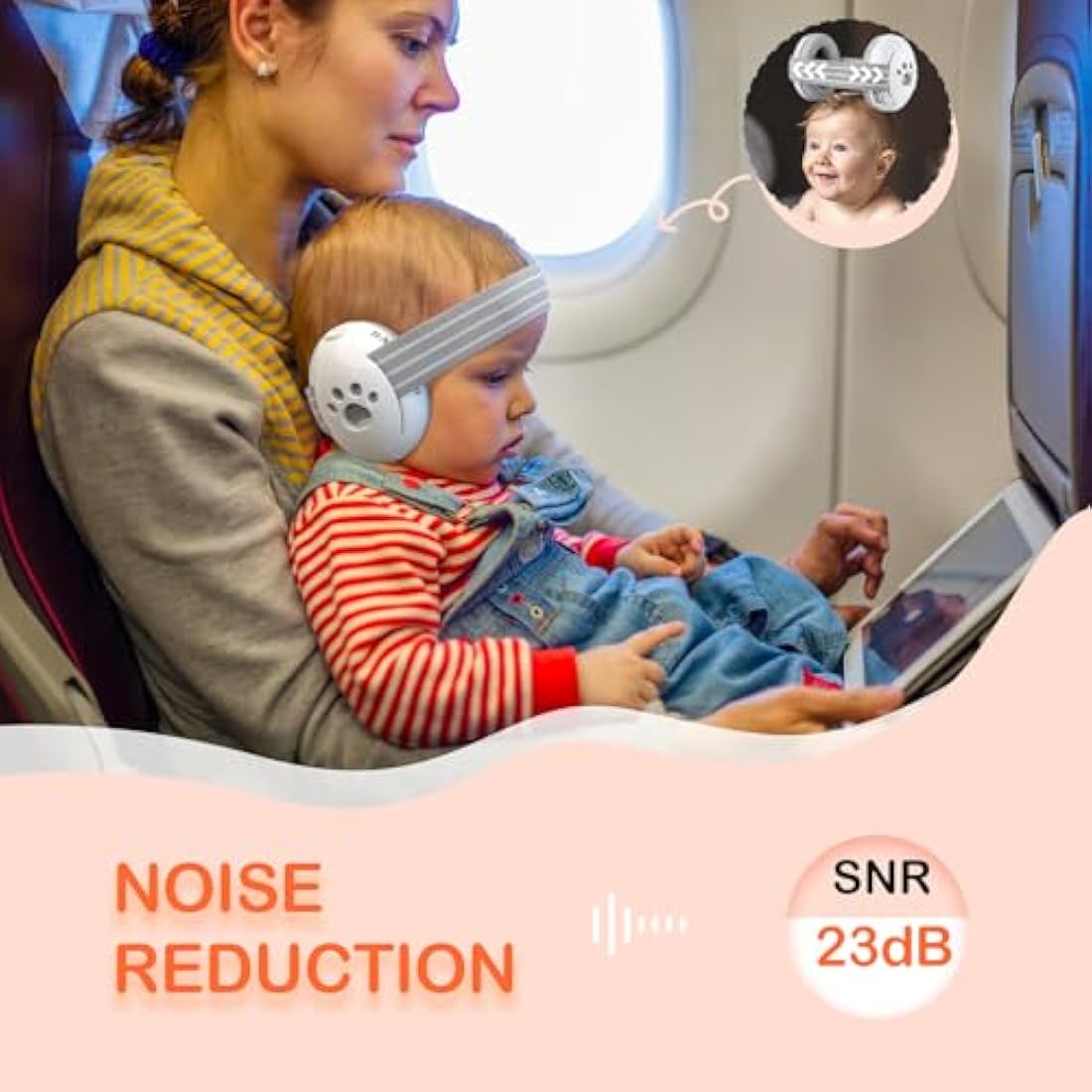 ZOHAN Baby Ear Defenders Boys 0-36 Months Autism Noise Cancelling Headphones for Sleeping Airplane Fireworks,Toddler Hearing Protection,Adjustable Soft Headband,Newborn Baby