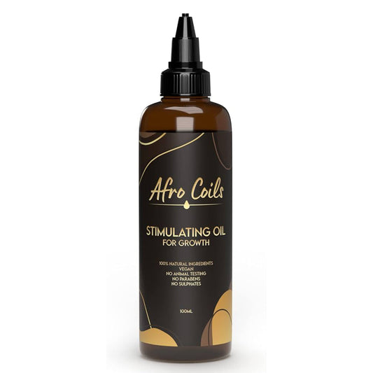 Afro Coils Stimulating Growth Oil for Afro, Curly & Coily Hair 100ml/3.38 oz