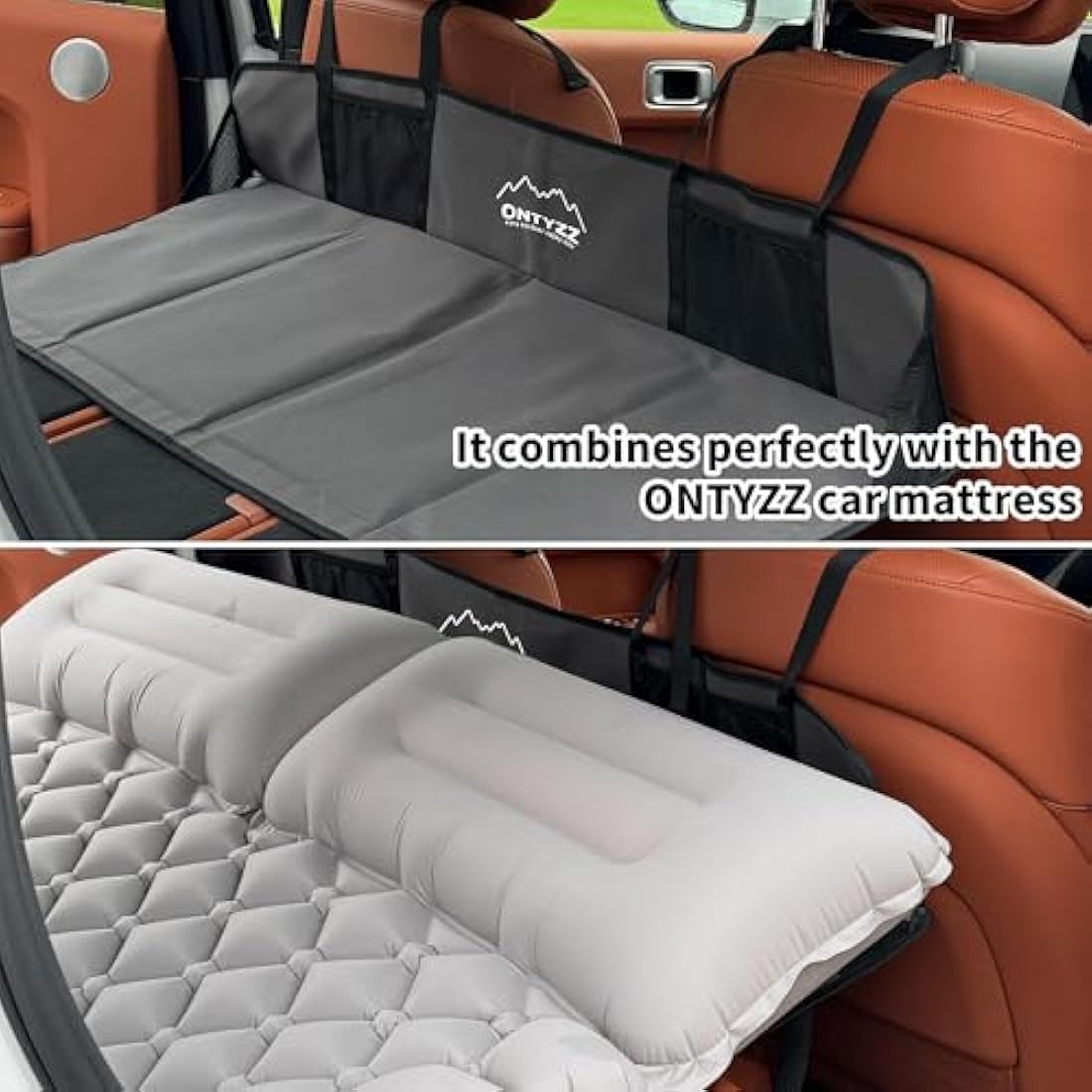ONTYZZ Non-inflatable Car Camping Mattress Collapsible SUV Bed Mattress for Sleeping Portable Car Back Seat Extender for Car SUV Truck