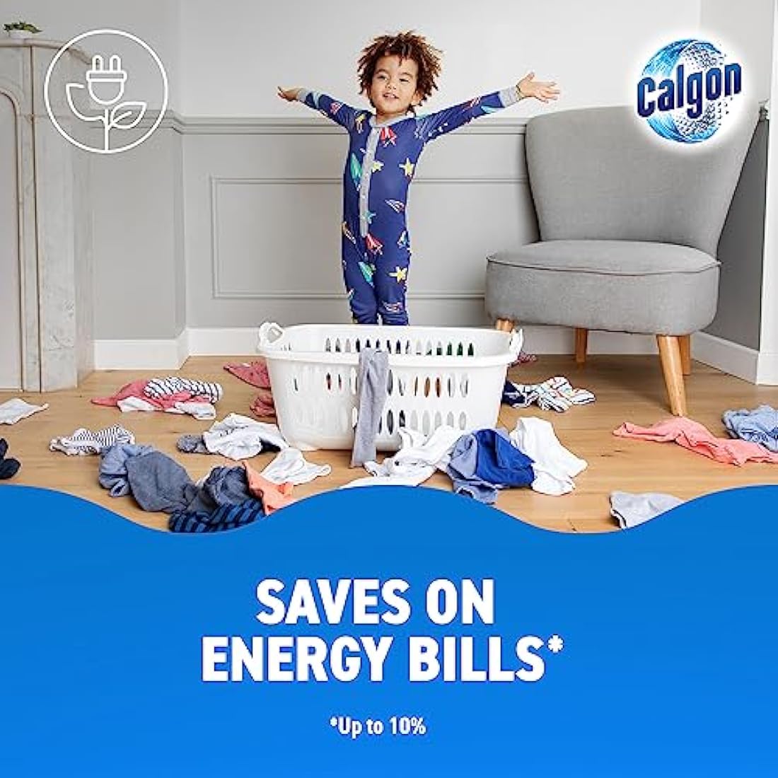 Calgon 4-in-1 Washing Machine Cleaner and Water Softener Tablets, Removes Limescale & Odours, Deep Clean, Units: 45 Tablets, Size: L Pack (Packaging May Vary)