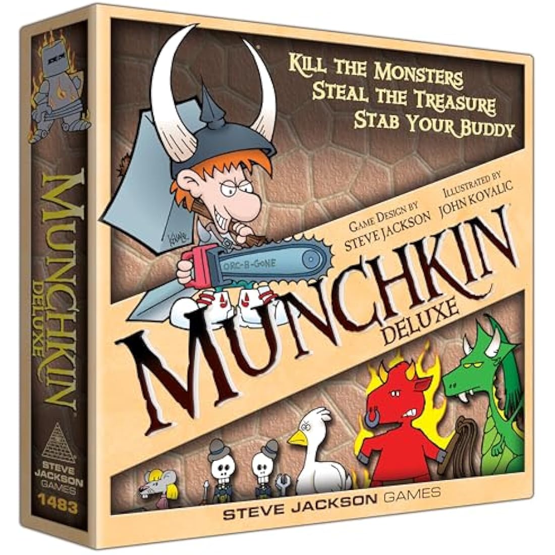 Steve Jackson Games | Munchkin: Deluxe | Board Game | Ages 14+ | 1-4 Players | 30-120 Minute Playing Time