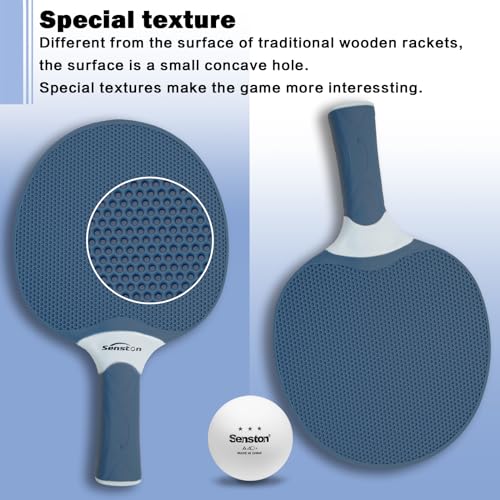 Senston Table Tennis Rackets Set,Professional Ping Pong Paddle Set for 4 Players, Composite Rubber Ping Pong Paddle, Indoor or outdoor games.
