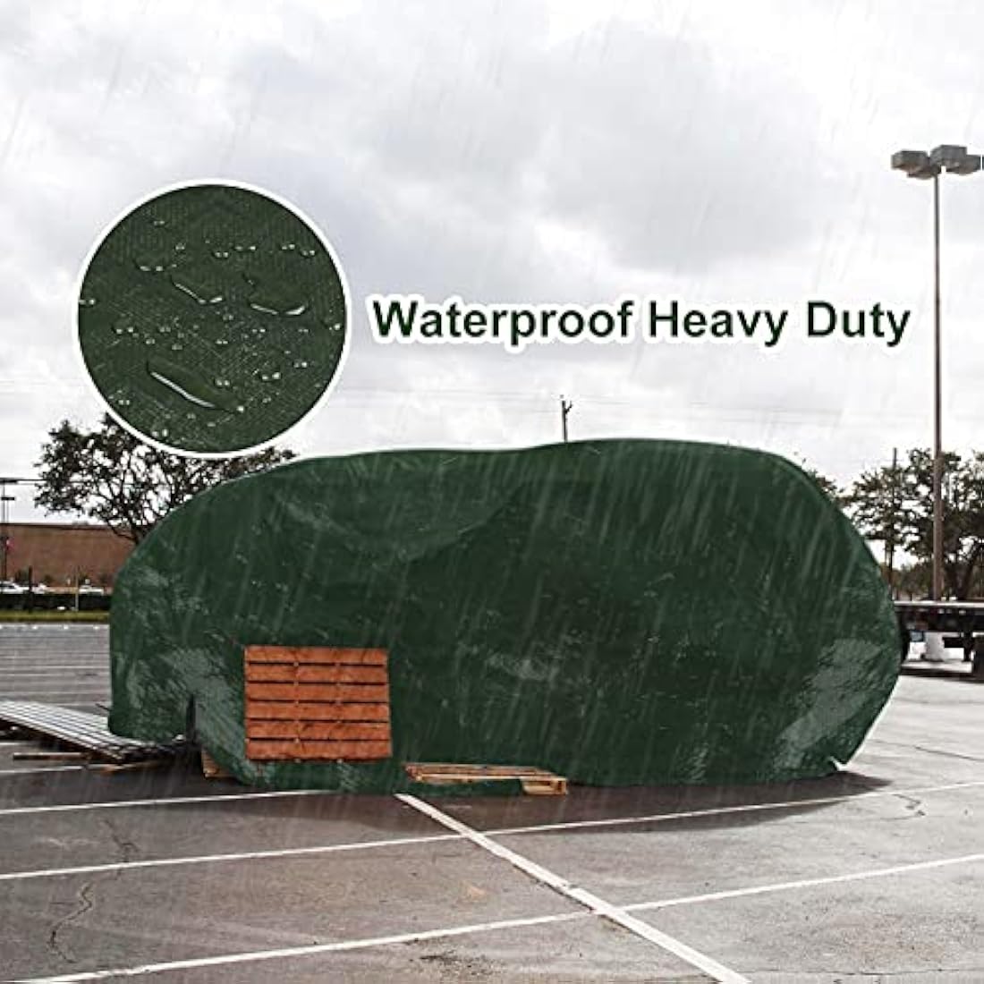 Onarway Tarpaulin Waterproof Heavy Duty 3m x 5m 105GSM Tarp Sheet Cover with Reinforced Grommets, Multipurpose For Outdoor Use