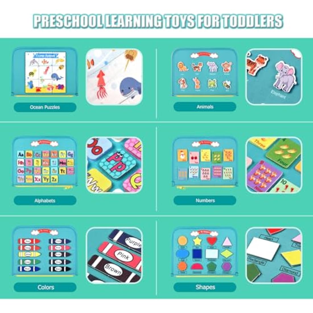 Busy Board Montessori Toys For 3 4 5 6 7 8 Year Old Girls Boys Sensory Toys For Toddlers Preschool Educational Learning Toys Activity Board For Fine Motor Skills Kids Gifts Airplane Car Toys