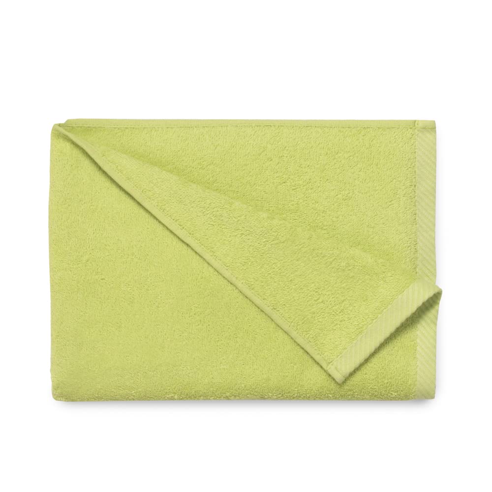 Top Towel - Plus - Bath Towels - 4 Face Towels or Bidet - 30x50cm - 100% Cotton - Lime
