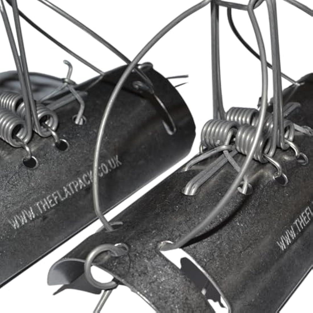Pack of 3 Professional Stainless Steel British Barrel Tunnel Mole Duffus Traps | Effective Quick Mole Control | Pest Control | Garden Maintenance | Made in Yorkshire by The Flat Pack (Foxup) Ltd