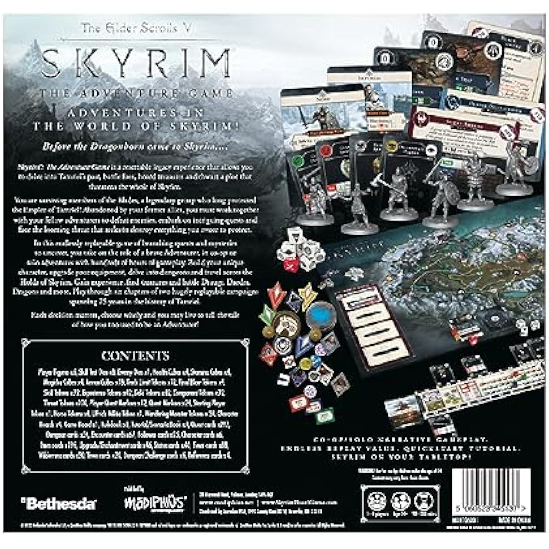 Modiphius | The Elder Scrolls: Skyrim - Adventure Board Game | Board Game | Ages 14+ | 1-4 Players | 60-120 Minutes Playing Time